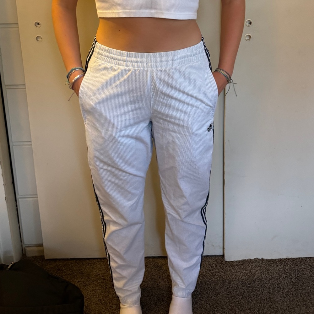 vintage striped adidas joggers